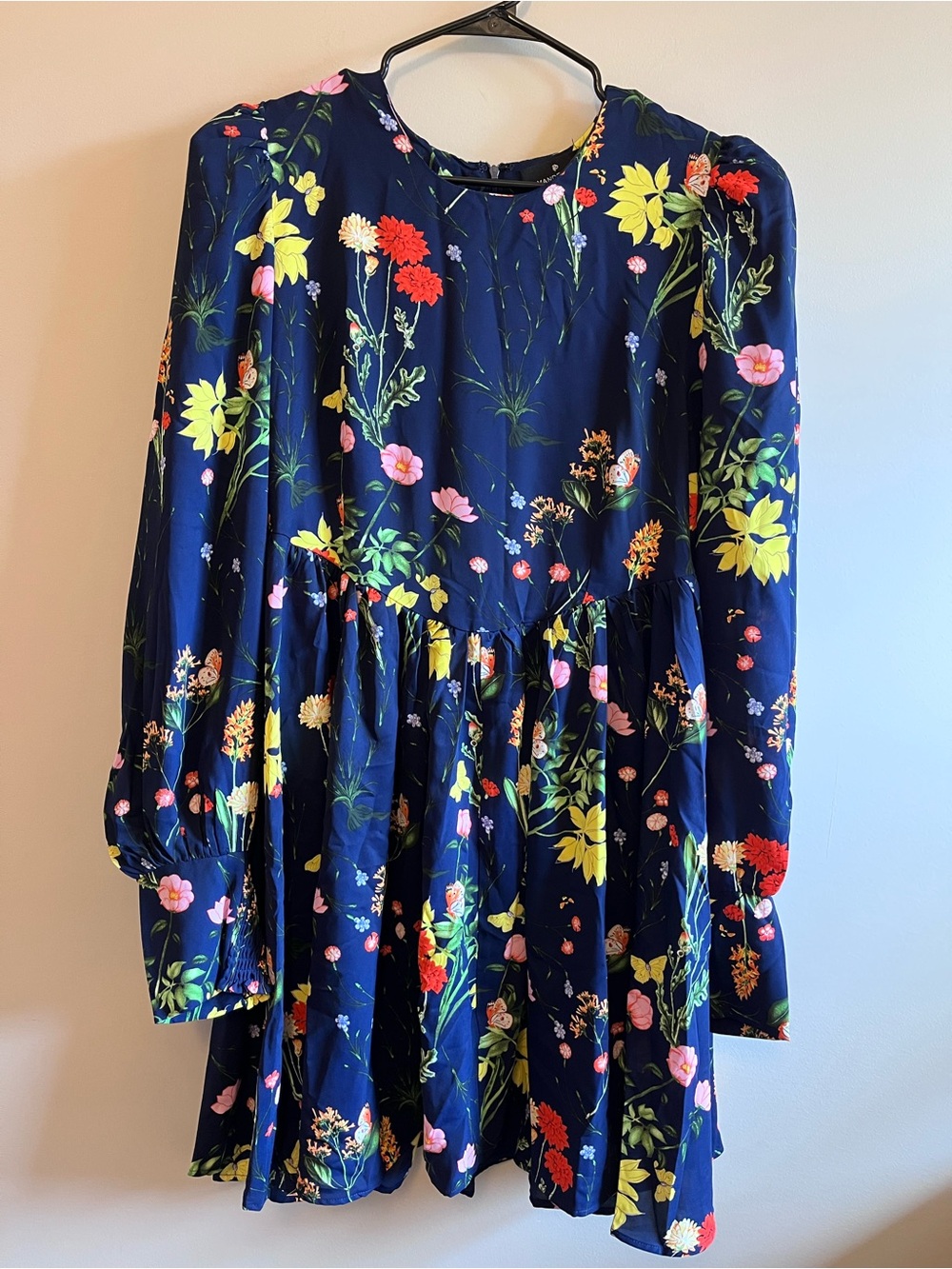 Pomander Place Navy Floral Long-Sleeve Dress - Picture 2 of 8